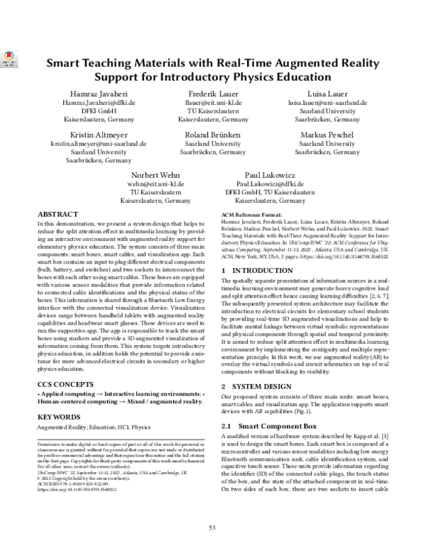 (PDF) Smart Teaching Materials with Real-Time Augmented Reality Support ...