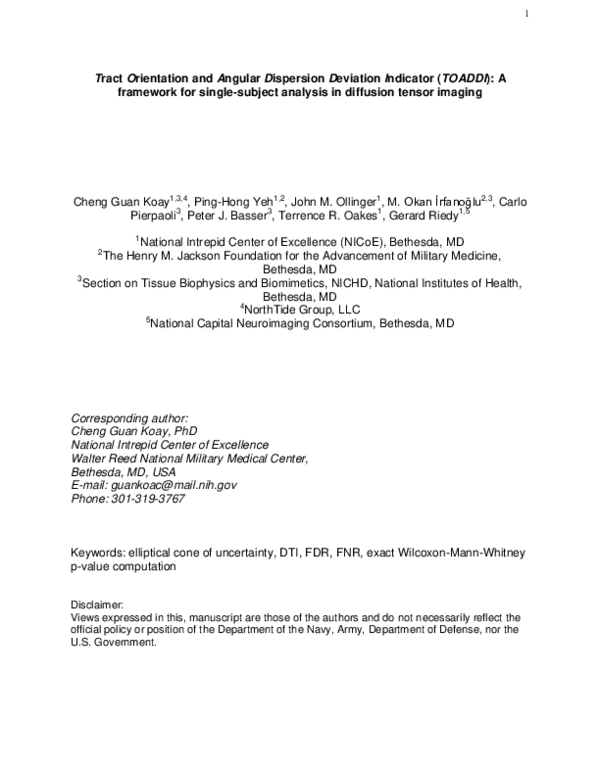 (PDF) Tract Orientation and Angular Dispersion Deviation Indicator ...