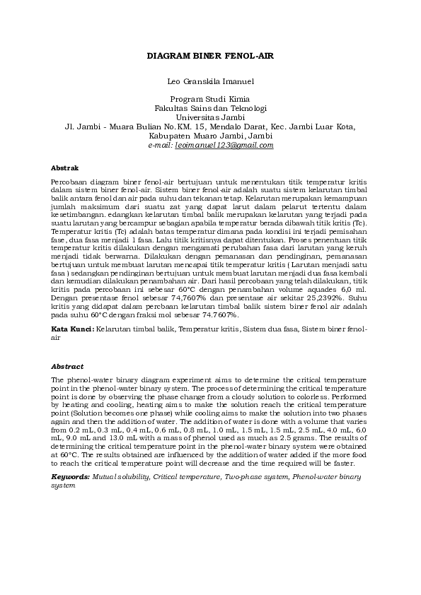 (PDF) DIAGRAM BINER FENOL-AIR