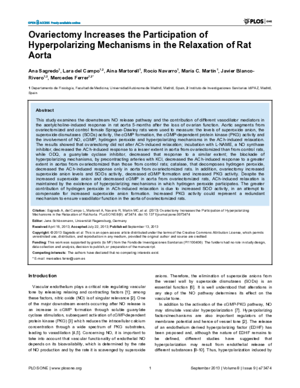 (PDF) Ovariectomy Increases the Participation of Hyperpolarizing ...