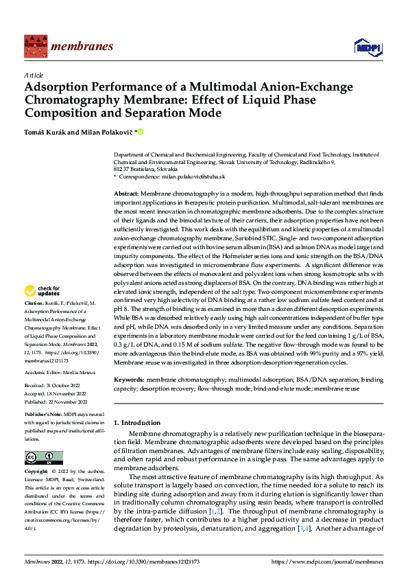 Picture Idea: Pdf Adsorption Performance Of A Multimodal Anion Exchange
