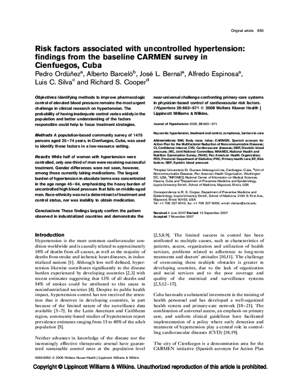 (PDF) Risk factors associated with uncontrolled hypertension findings