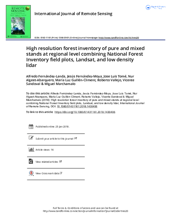 (PDF) High resolution forest inventory of pure and mixed stands at ...