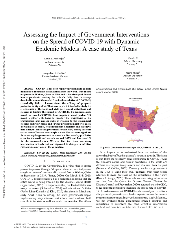 (PDF) Assessing the Impact of Government Interventions on the Spread of ...