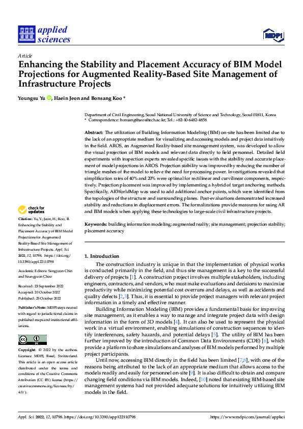 (PDF) Enhancing the Stability and Placement Accuracy of BIM Model ...