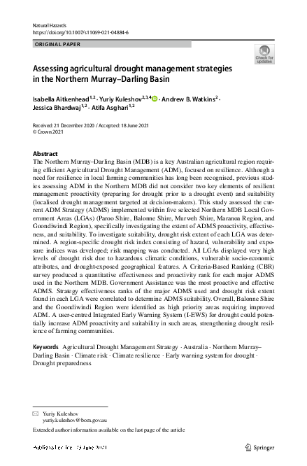 (PDF) Assessing agricultural drought management strategies in the ...