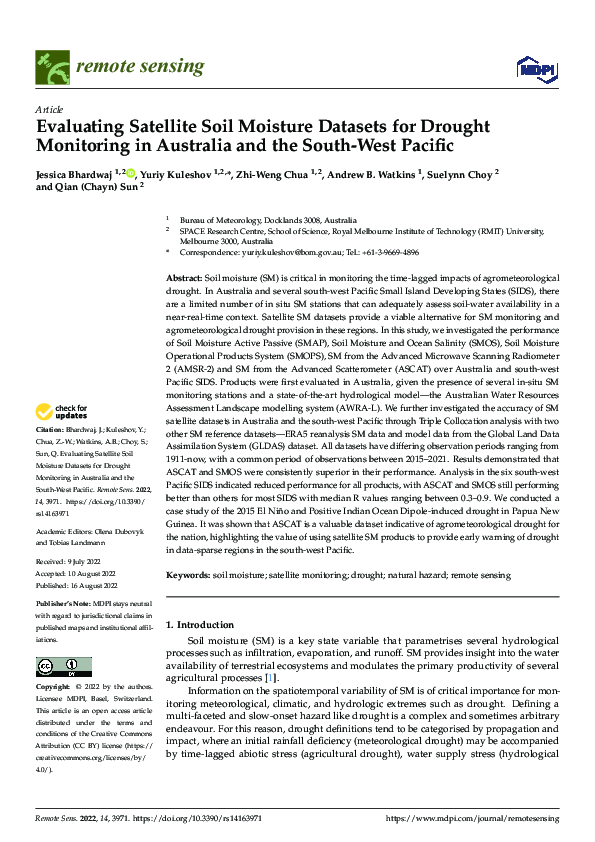 (PDF) Evaluating Satellite Soil Moisture Datasets for Drought ...