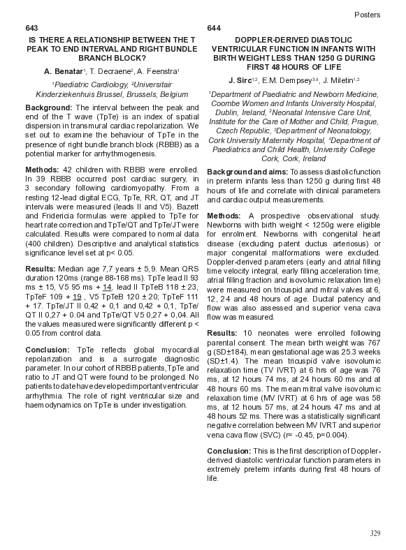 (PDF) 643 Is there a Relationship Between the T Peak to End Interval ...