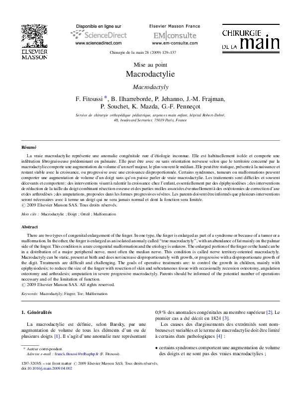 (PDF) [Macrodactyly]
