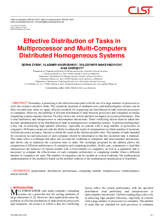 (PDF) Effective Distribution of Tasks in Multiprocessor and Multi ...