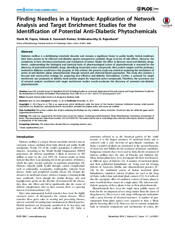 (PDF) Finding Needles in a Haystack: Application of Network Analysis ...