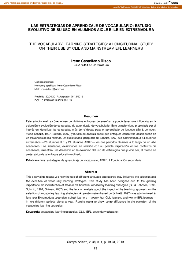 (PDF) The vocabulary learning strategies: a longitudinal study on their ...