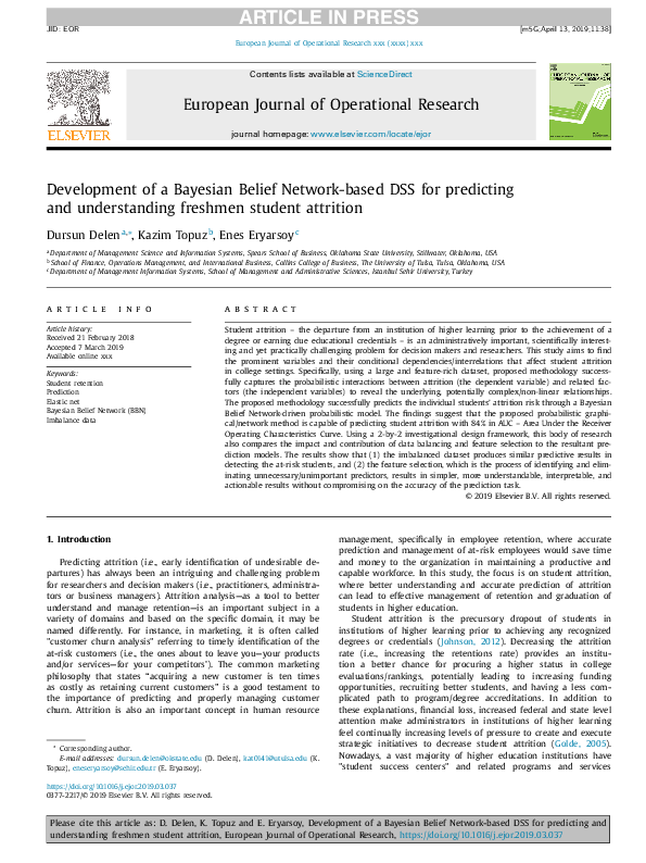 (PDF) Development of a Bayesian Belief Network-based DSS for predicting ...