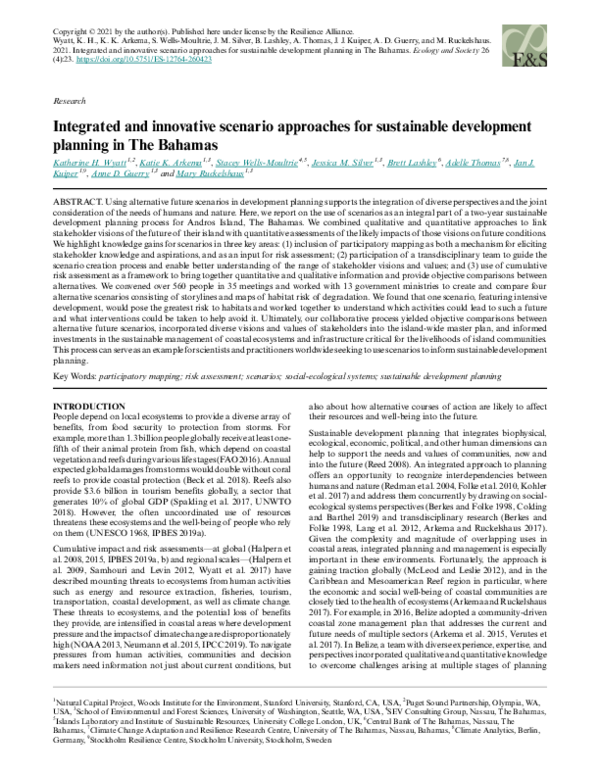 (PDF) Integrated and innovative scenario approaches for sustainable ...