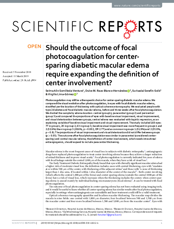 (PDF) Should the outcome of focal photocoagulation for center sparing ...