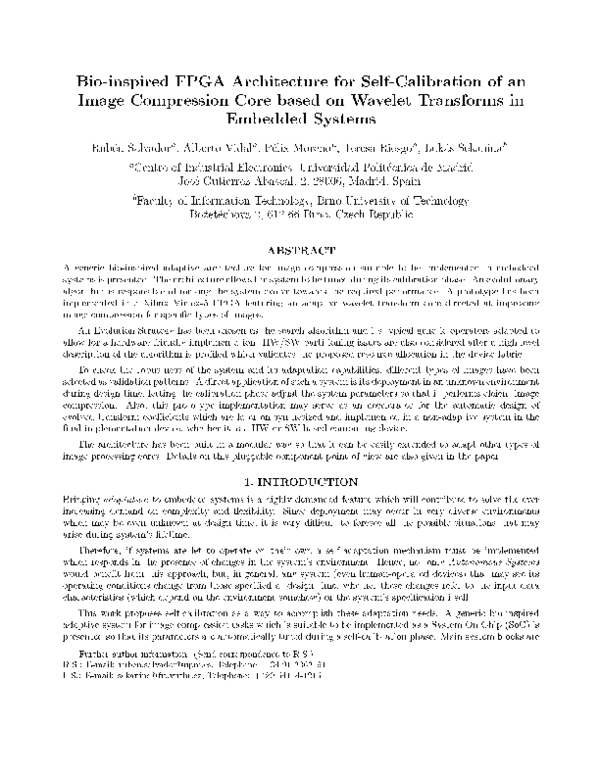 (PDF) Bio-inspired FPGA architecture for self-calibration of an image ...