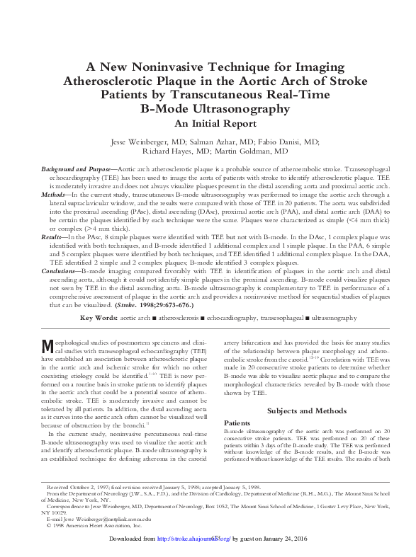 (PDF) A New Noninvasive Technique for Imaging Atherosclerotic Plaque in ...