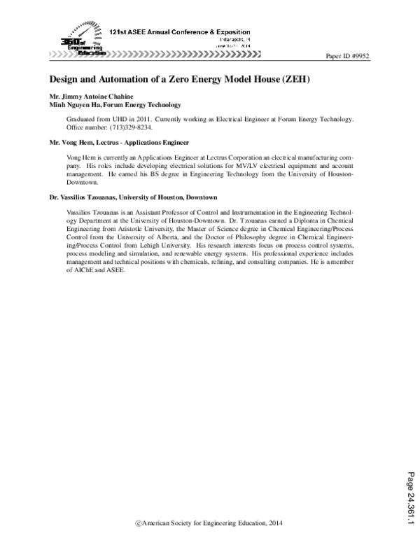 (PDF) Design and Automation of a Zero-Energy Model House (ZEH)
