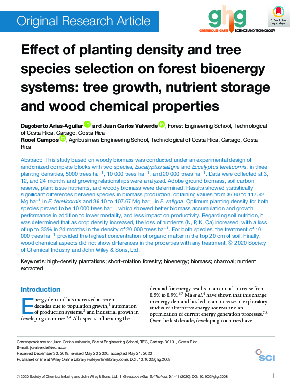 (PDF) Effect of planting density and tree species selection on forest ...