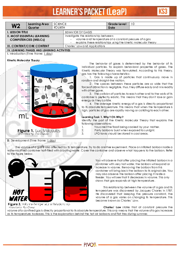 (PDF) Learning Area SCIENCE Grade Level 10 Quarter FOURTH Date I ...