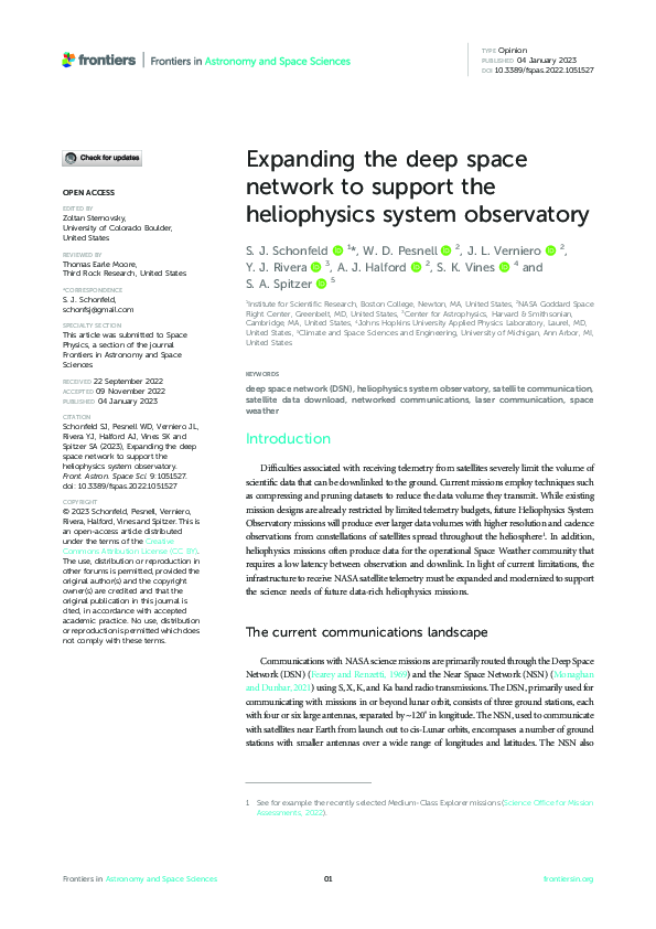 (PDF) Expanding the deep space network to support the heliophysics ...