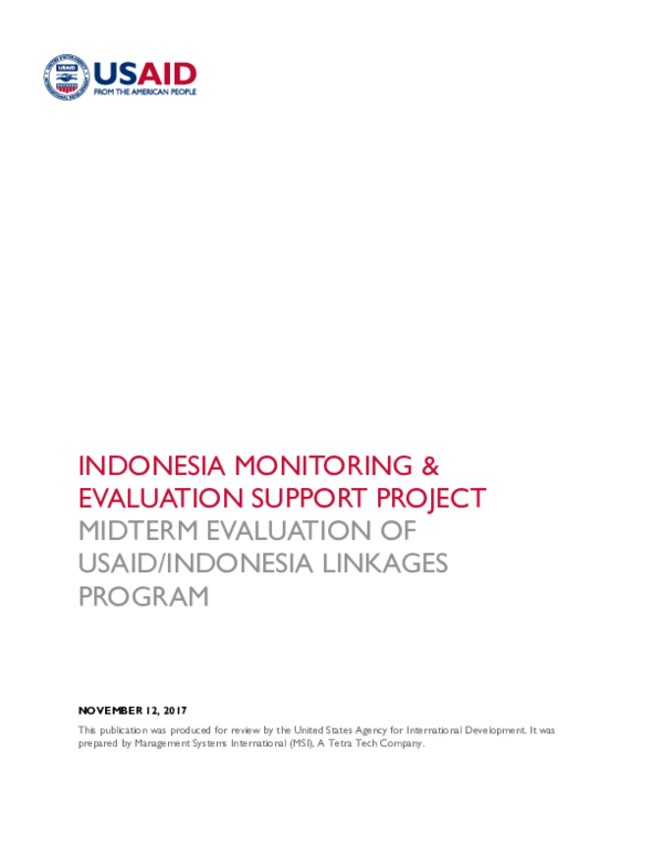 (PDF) INDONESIA MONITORING & EVALUATION SUPPORT PROJECT MIDTERM ...