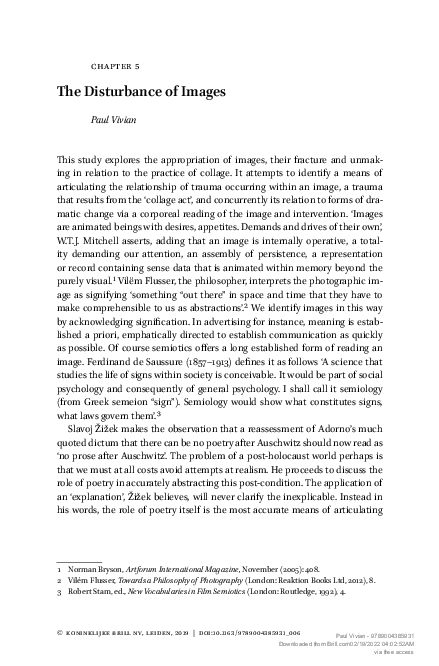 (PDF) The Disturbance of Images