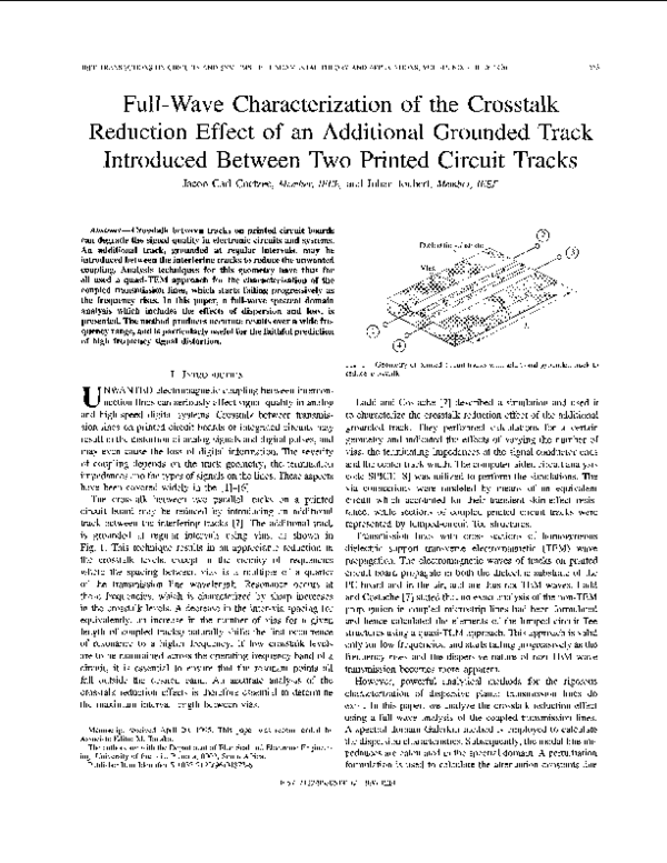 (PDF) Full-wave characterization of the crosstalk reduction effect of ...