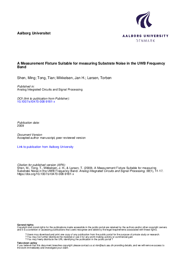 (PDF) A measurement fixture suitable for measuring substrate noise in ...