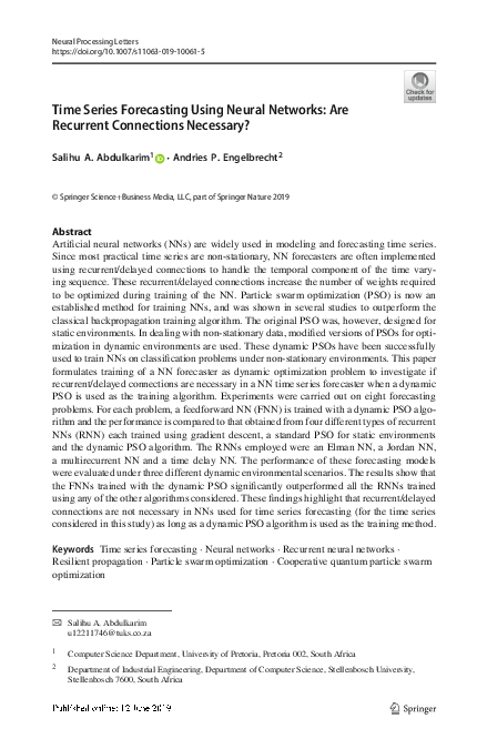 (PDF) Time series forecasting using neural networks: should the data be ...