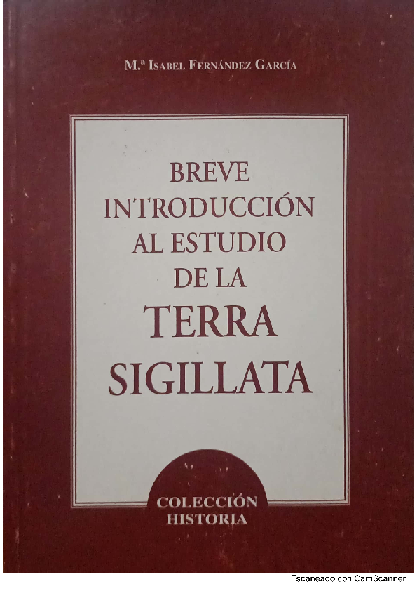 (PDF) Breve introducción al estudio de la Terra Sigillata