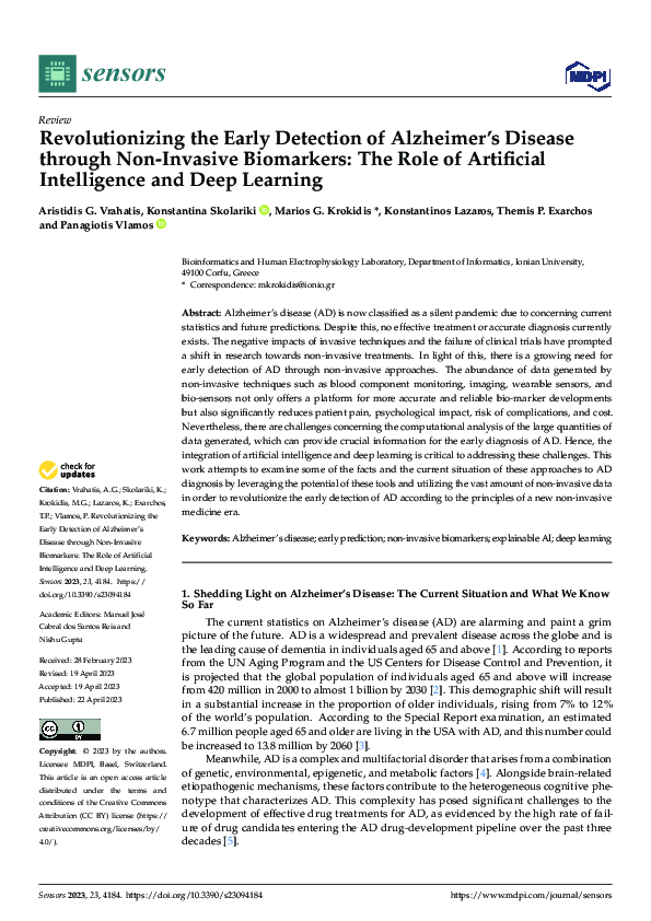 (PDF) Revolutionizing the Early Detection of Alzheimer’s Disease ...