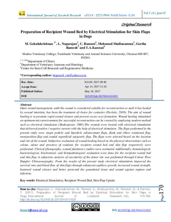 (PDF) Preparation of Recipient Wound Bed by Electrical Stimulation for ...