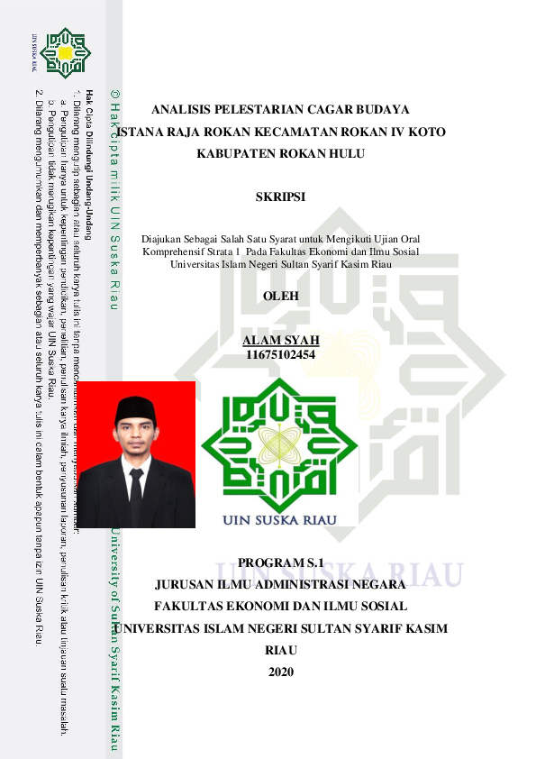 (PDF) Analisis Pelestarian Cagar Budaya Istana Raja Rokan Kecamatan ...