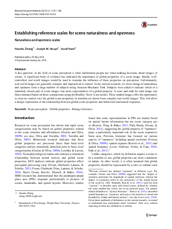 (PDF) Establishing reference scales for scene naturalness and openness ...