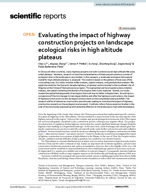 (PDF) Evaluating the impact of highway construction projects on ...