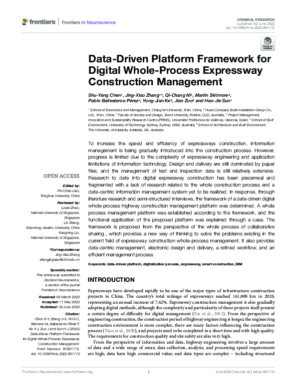 (PDF) Data-Driven Platform Framework for Digital Whole-Process ...