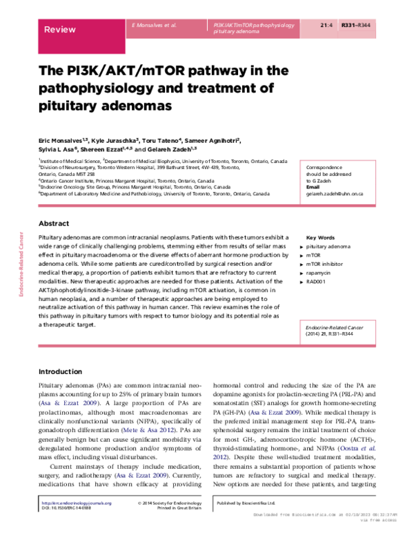 (PDF) The PI3K/AKT/mTOR pathway in the pathophysiology and treatment of ...