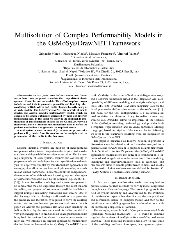 (PDF) Multisolution of complex performability models in the OsMoSys ...