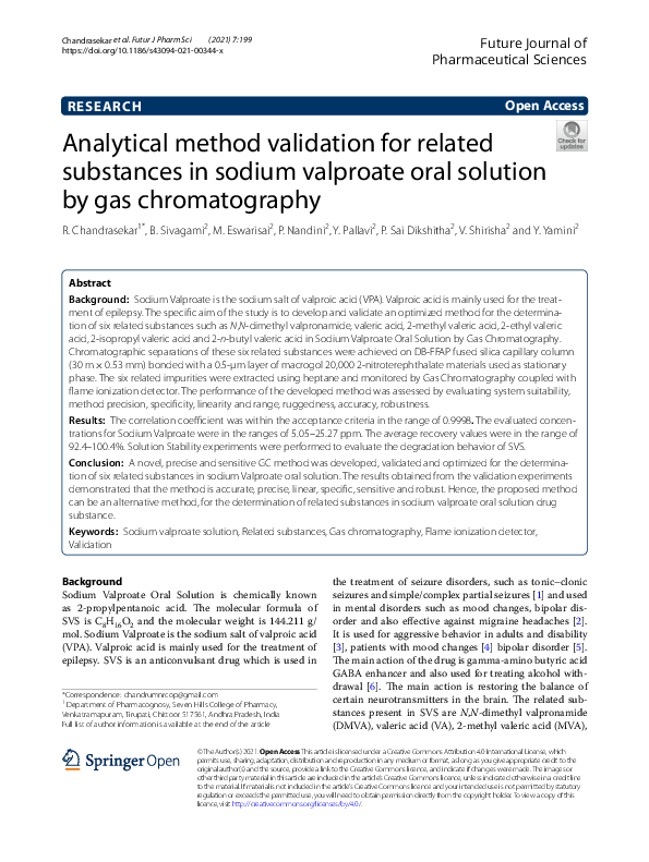 (PDF) Analytical method validation for related substances in sodium ...