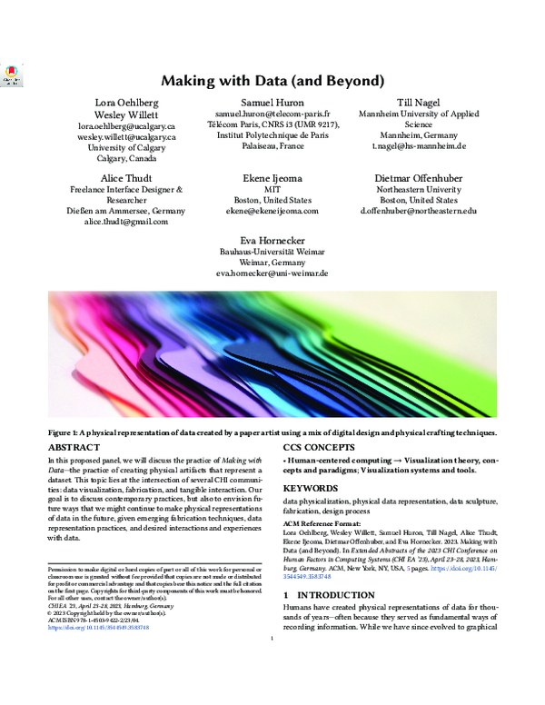 (PDF) Making with Data (and Beyond)