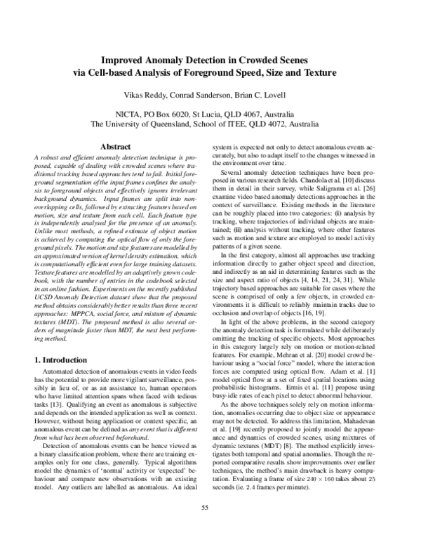 (PDF) Improved anomaly detection in crowded scenes via cell-based ...