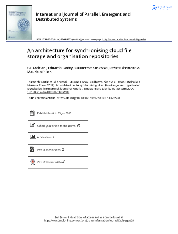 (PDF) An architecture for synchronising cloud file storage and ...