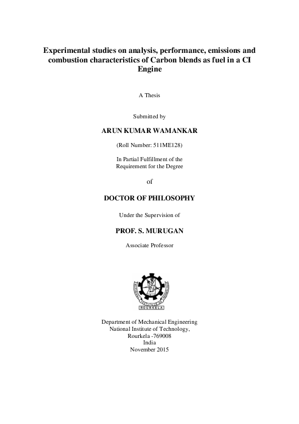 (PDF) Experimental Studies on Analysis,Performance,Emissions and ...