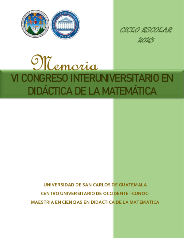 (PDF) VI CONGRESO INTERUNIVERSITARIO EN DIDÁCTICA DE LA MATEMÁTICA