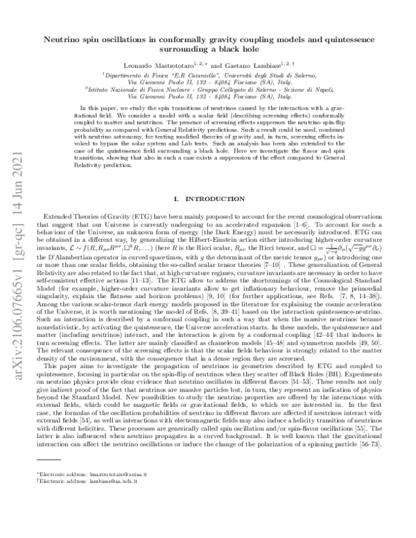 (PDF) Neutrino spin oscillations in conformally gravity coupling models ...