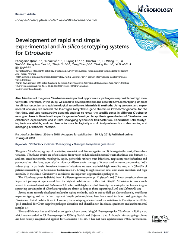 (PDF) Development of rapid and simple experimental and in silico ...