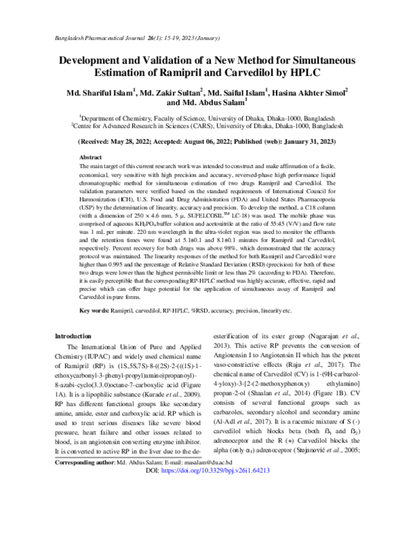 (PDF) Development and Validation of a New Method for Simultaneous ...
