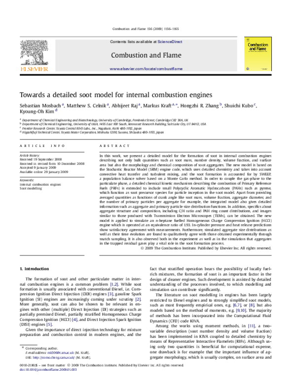 (PDF) Towards a detailed soot model for internal combustion engines