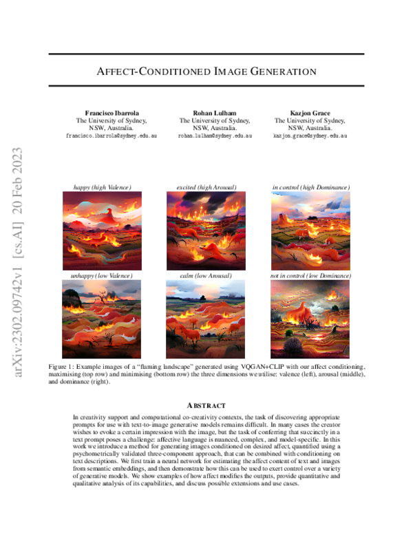 (PDF) Affect-Conditioned Image Generation